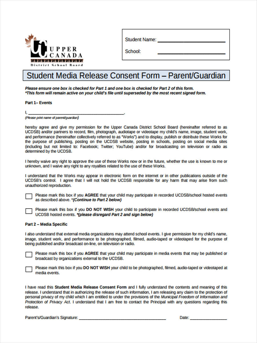 FREE 11+ Media Consent Forms in PDF Ms Word Excel