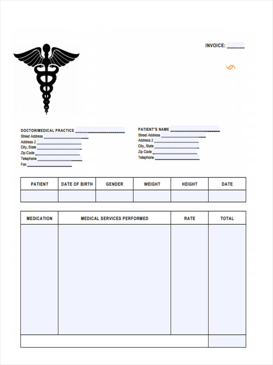 FREE 5  Medical Invoice Forms in PDF