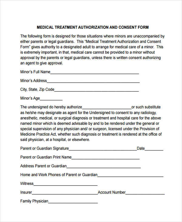 medical treatment authorization