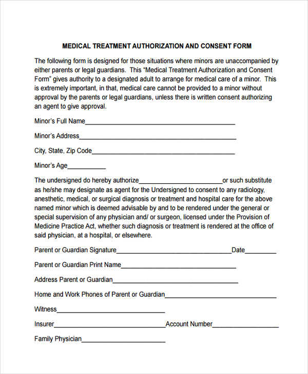 FREE 22+ Medical Consent Forms in PDF | Ms Word