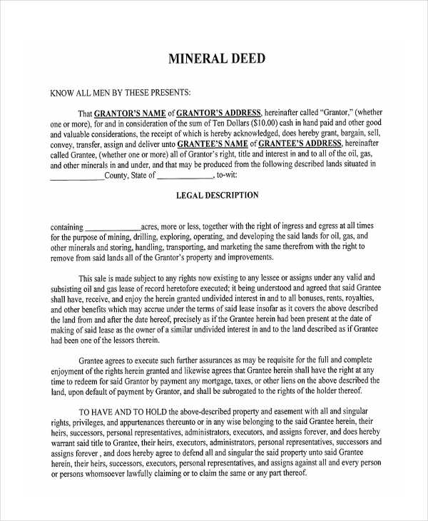 mineral deed