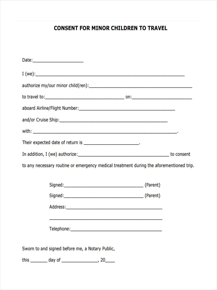 free-child-travel-consent-form-template-printable-templates