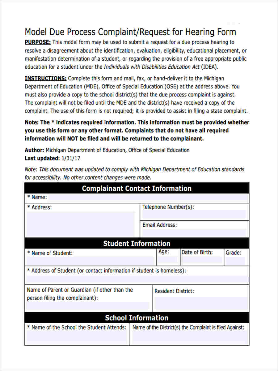 Due Process Model