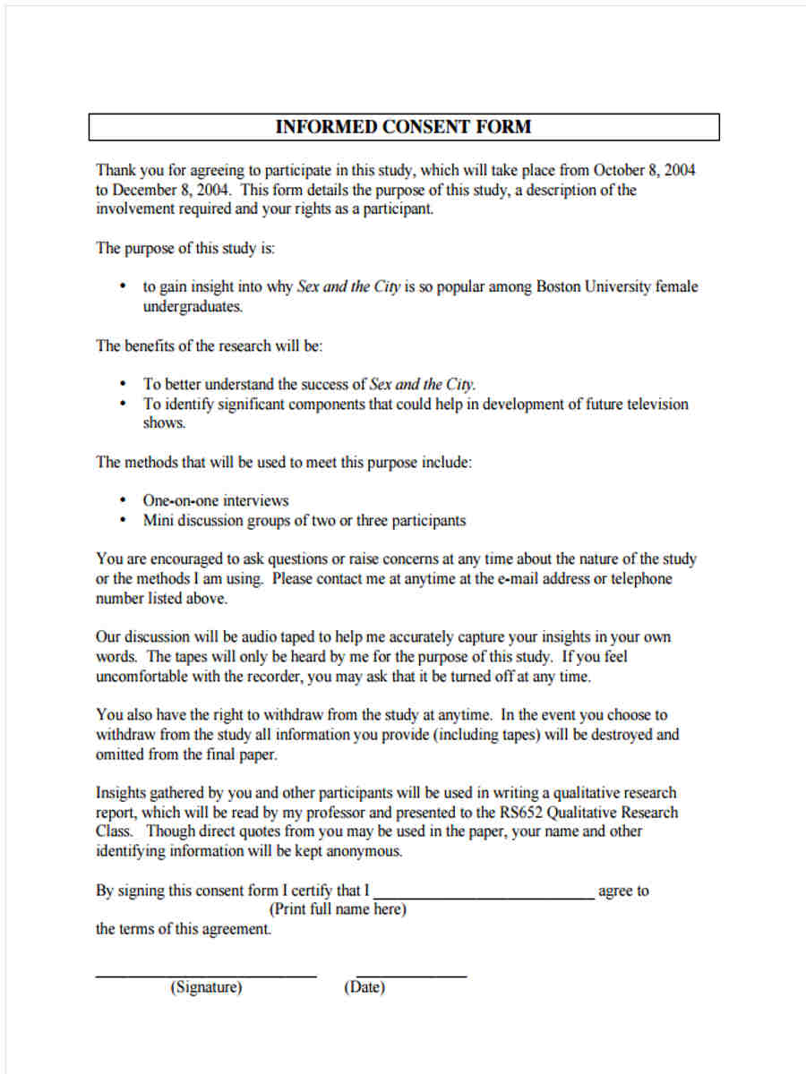 FREE 9+ Model Consent Forms in MS Word PDF