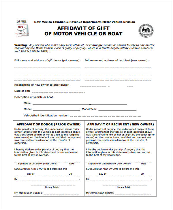 free-6-gift-affidavit-forms-in-ms-word-pdf