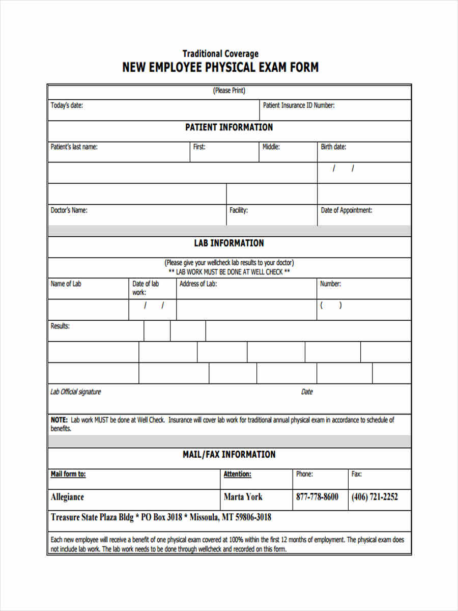 free-5-sample-employee-physical-forms-in-pdf