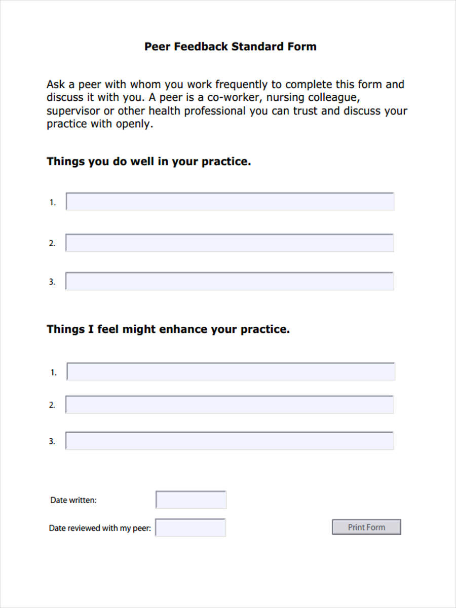 nursing peer feedback in pdf