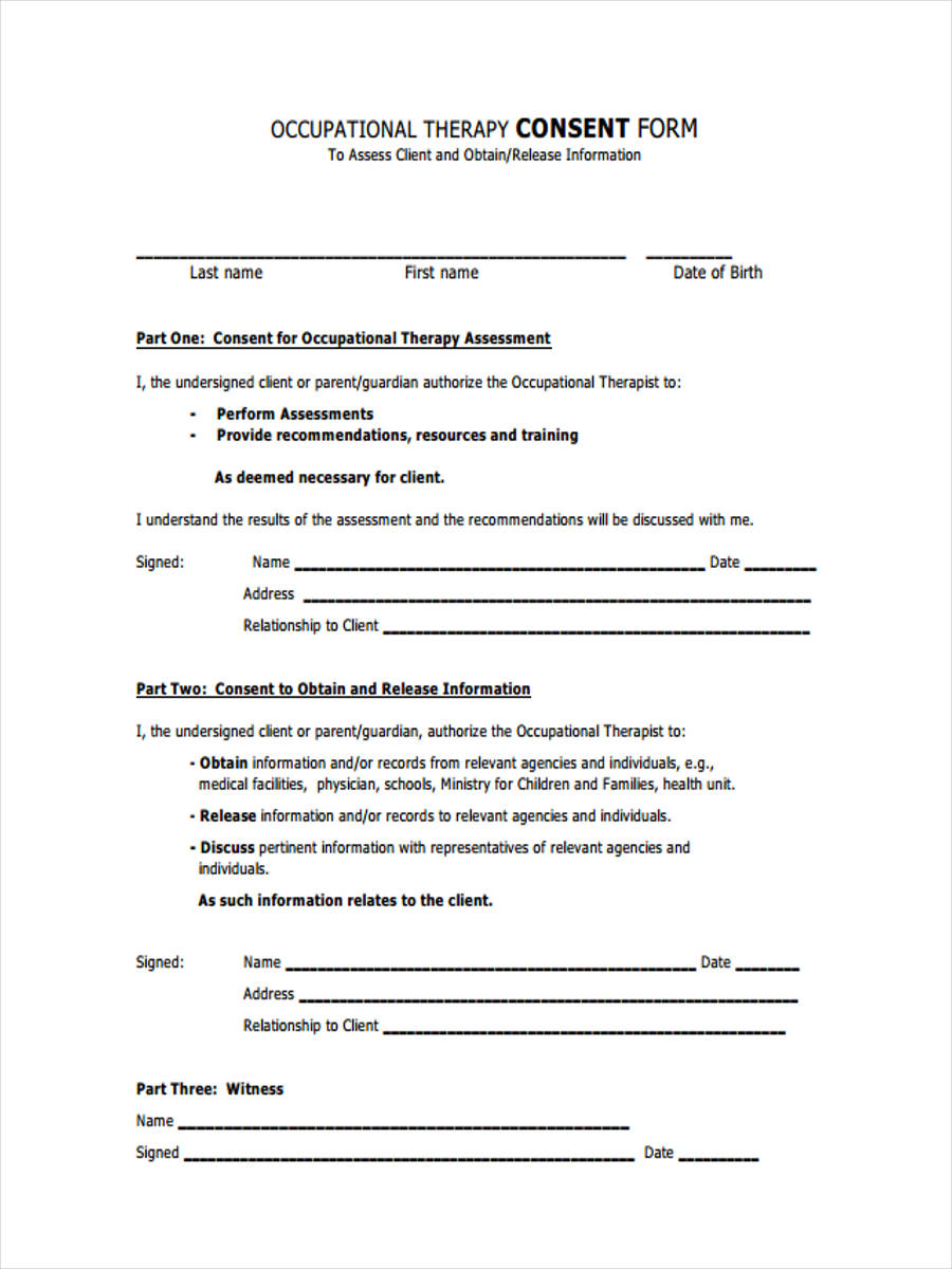 FREE 7+ Therapy Consent Forms in PDF