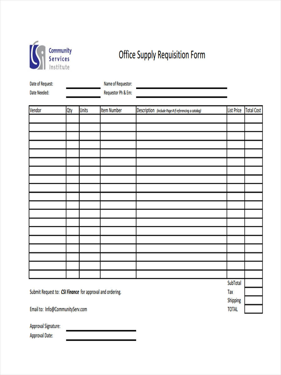 office supply form