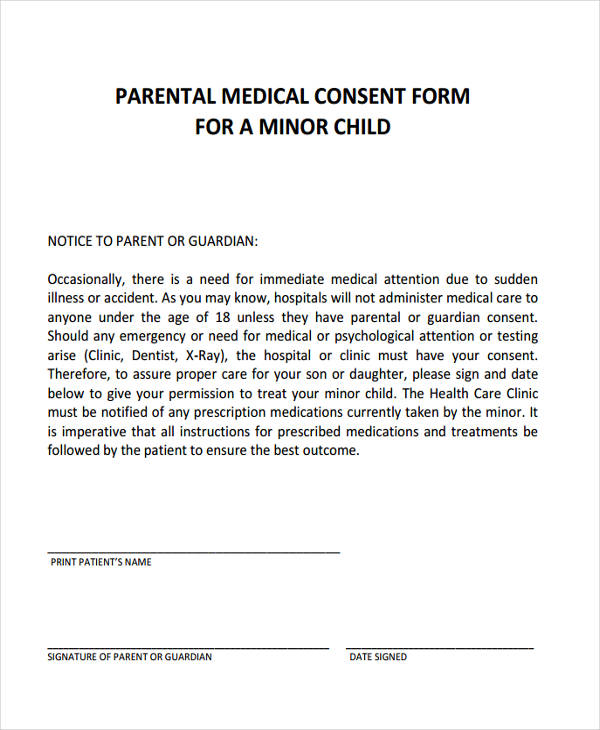 parental medical treatment