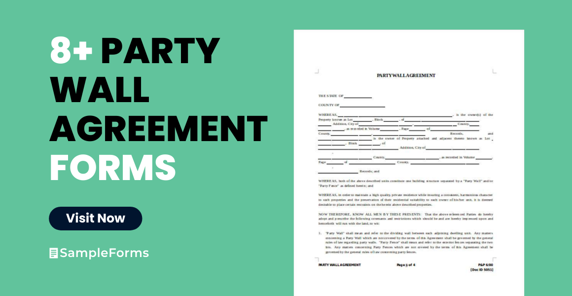 party wall agreement form