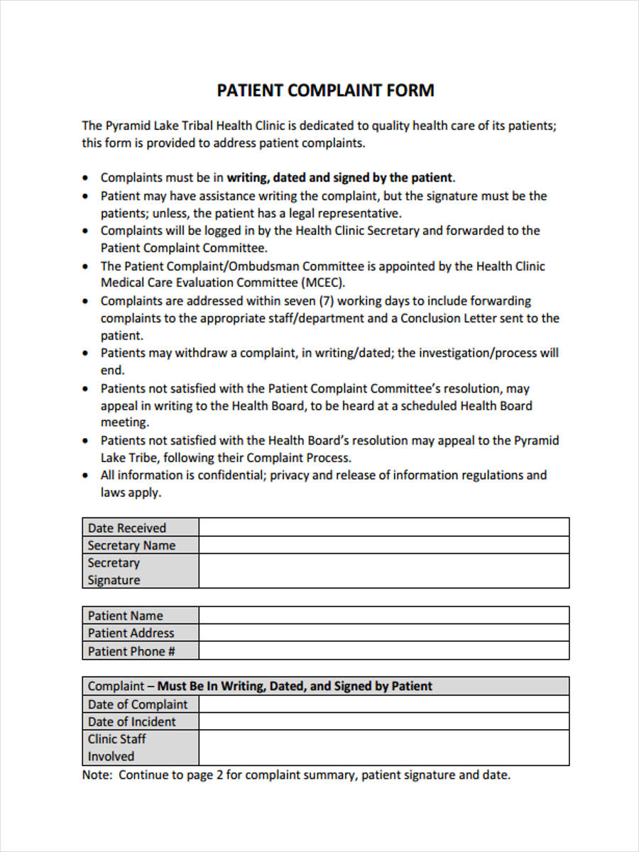 FREE 9 Plaint Investigation Forms In Samples Examples