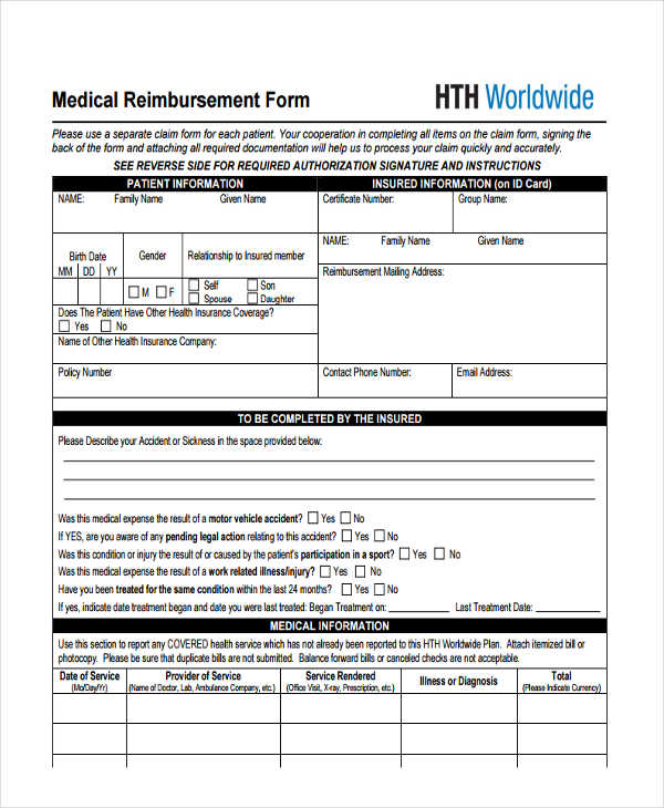 patient reimbursement for medical