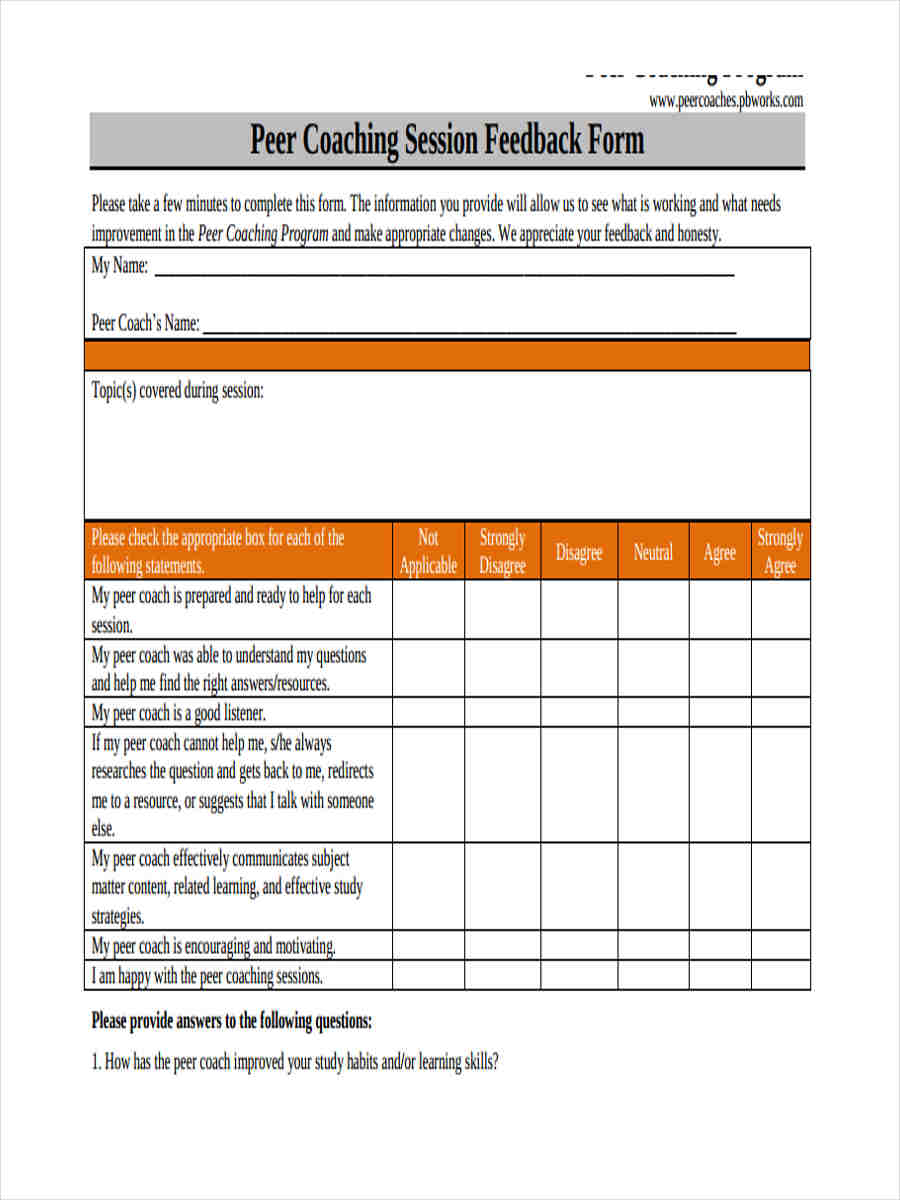 Coaches Report Template