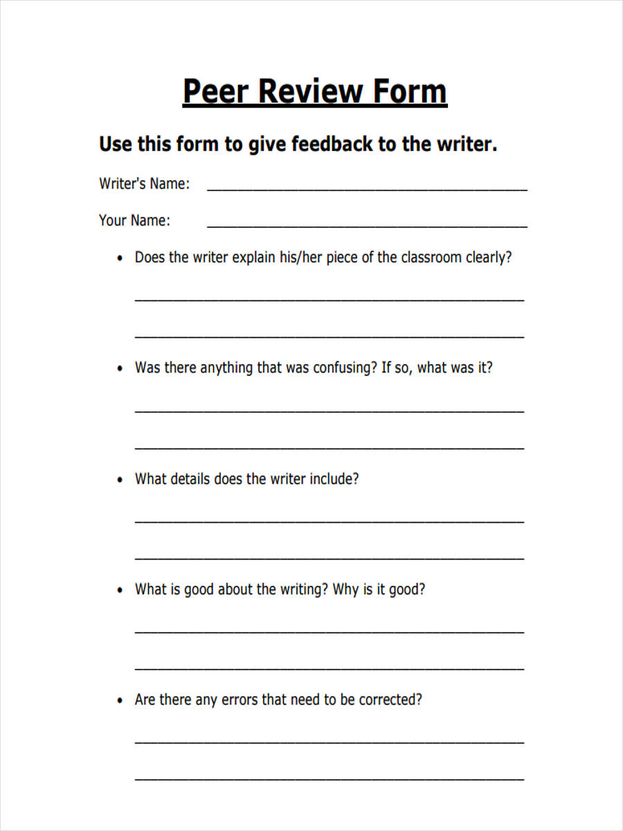 peer review form