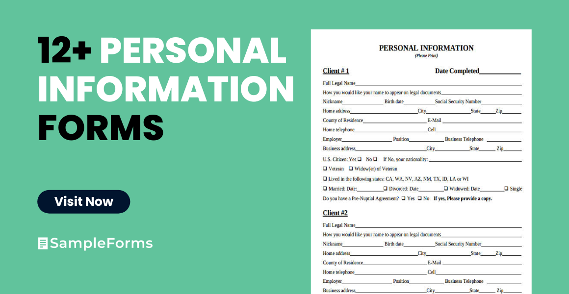 personal information formss