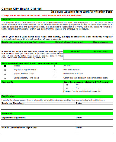 printable employee verification form