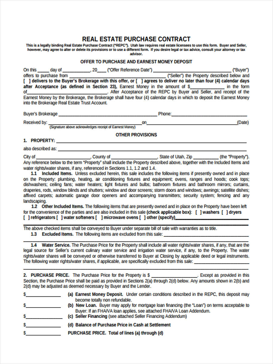 FREE 7 Sample Real Estate Bill Of Sale Forms In PDF