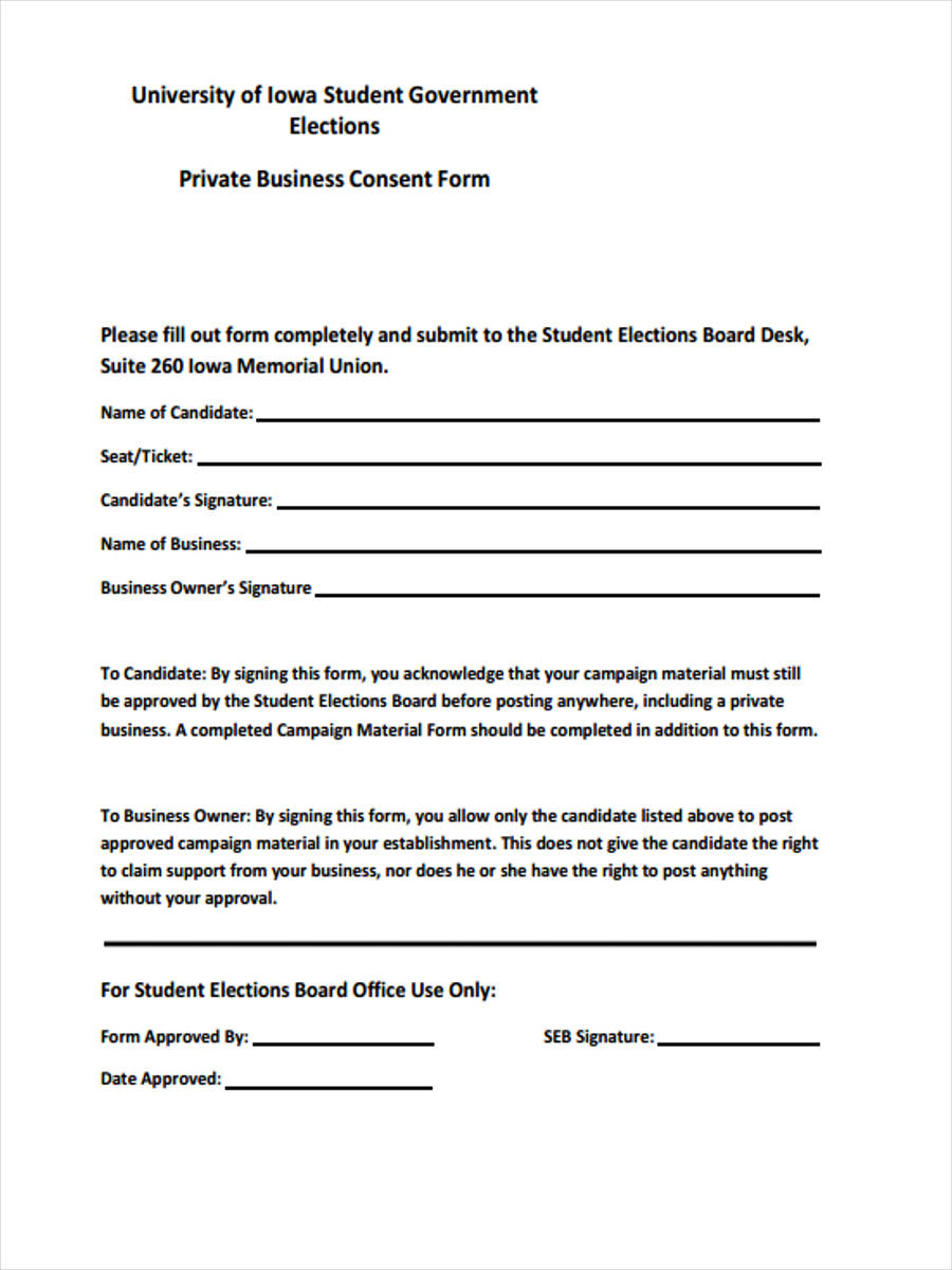 FREE 6+ Business Consent Forms in MS Word PDF