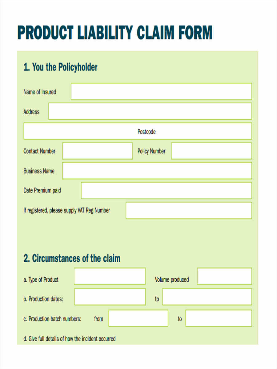 Public liability waiver form