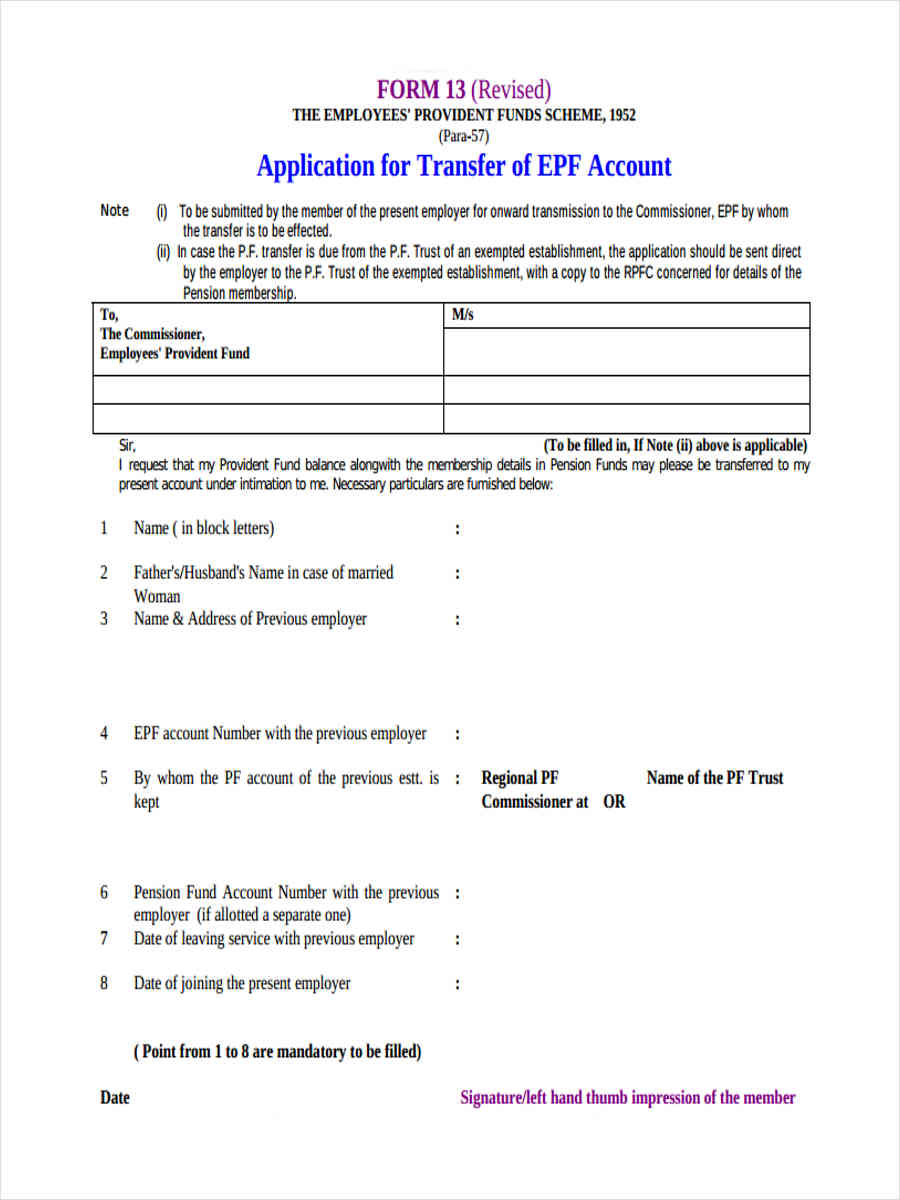 Free 9 Sample Fund Transfer Forms In Ms Word Pdf Excel 8468