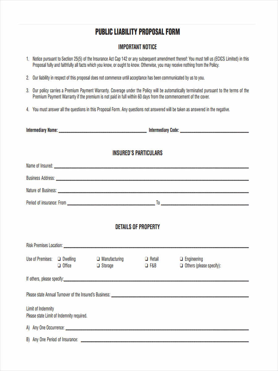 public proposal form