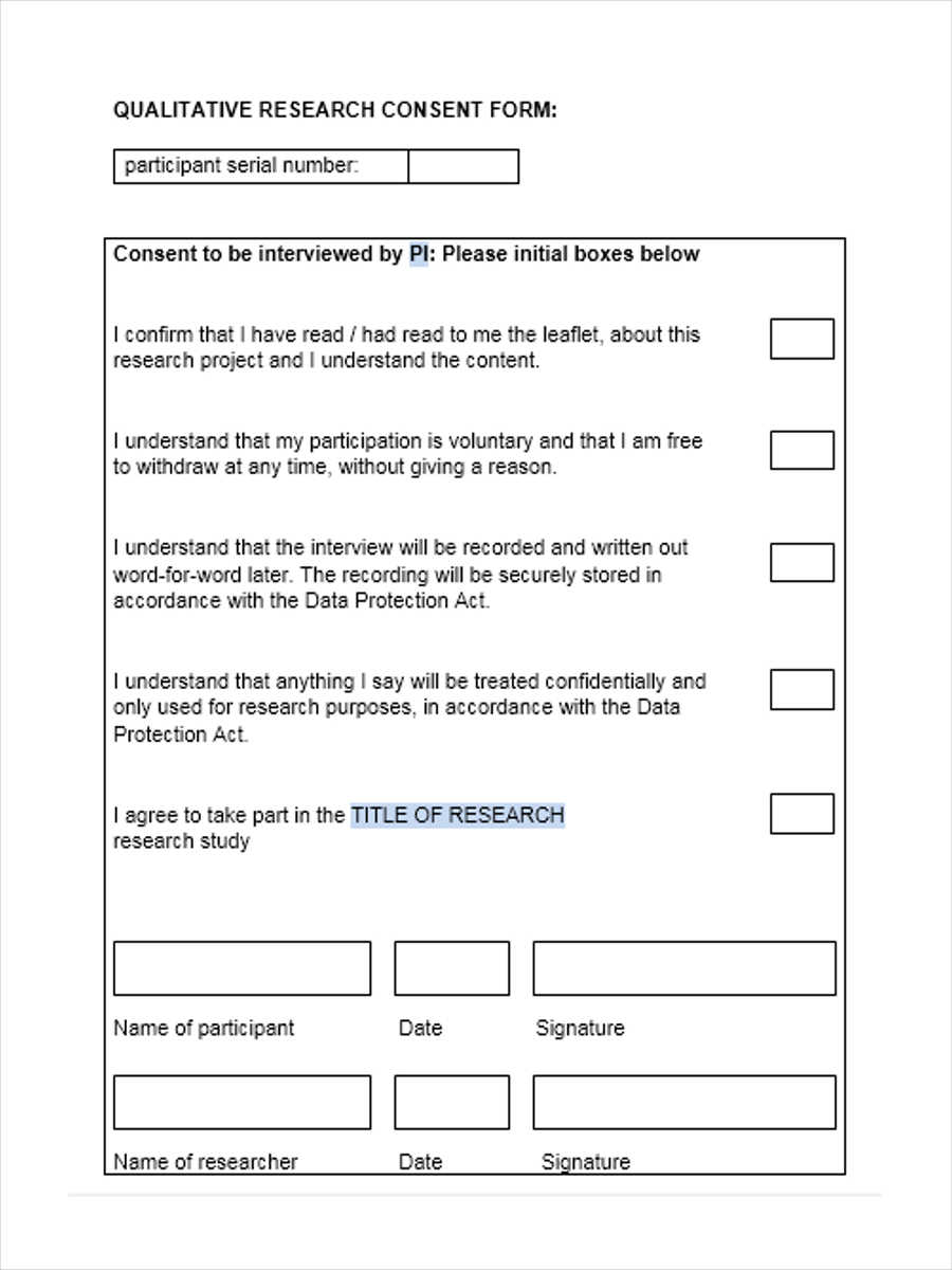 student project consent form for research questionnaire