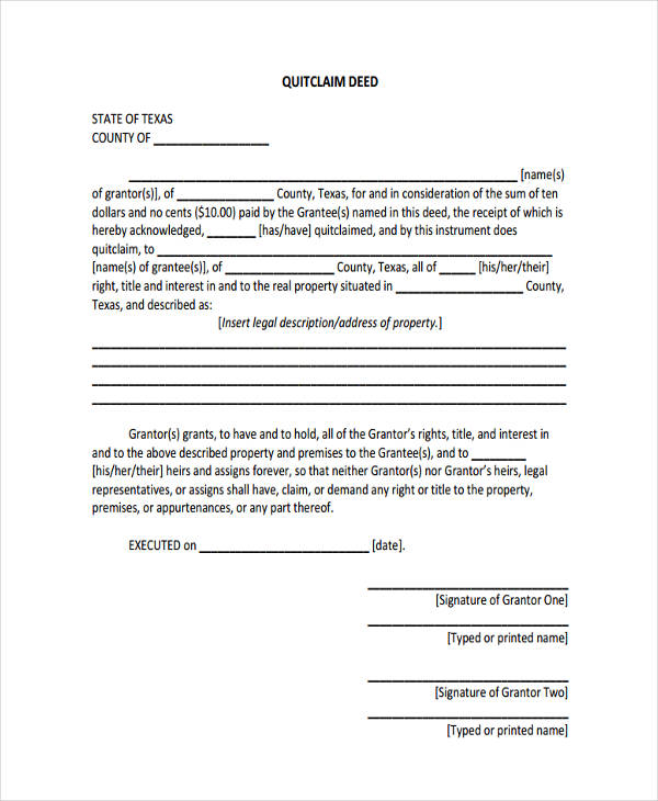 FREE 23+ Deed Forms in PDF