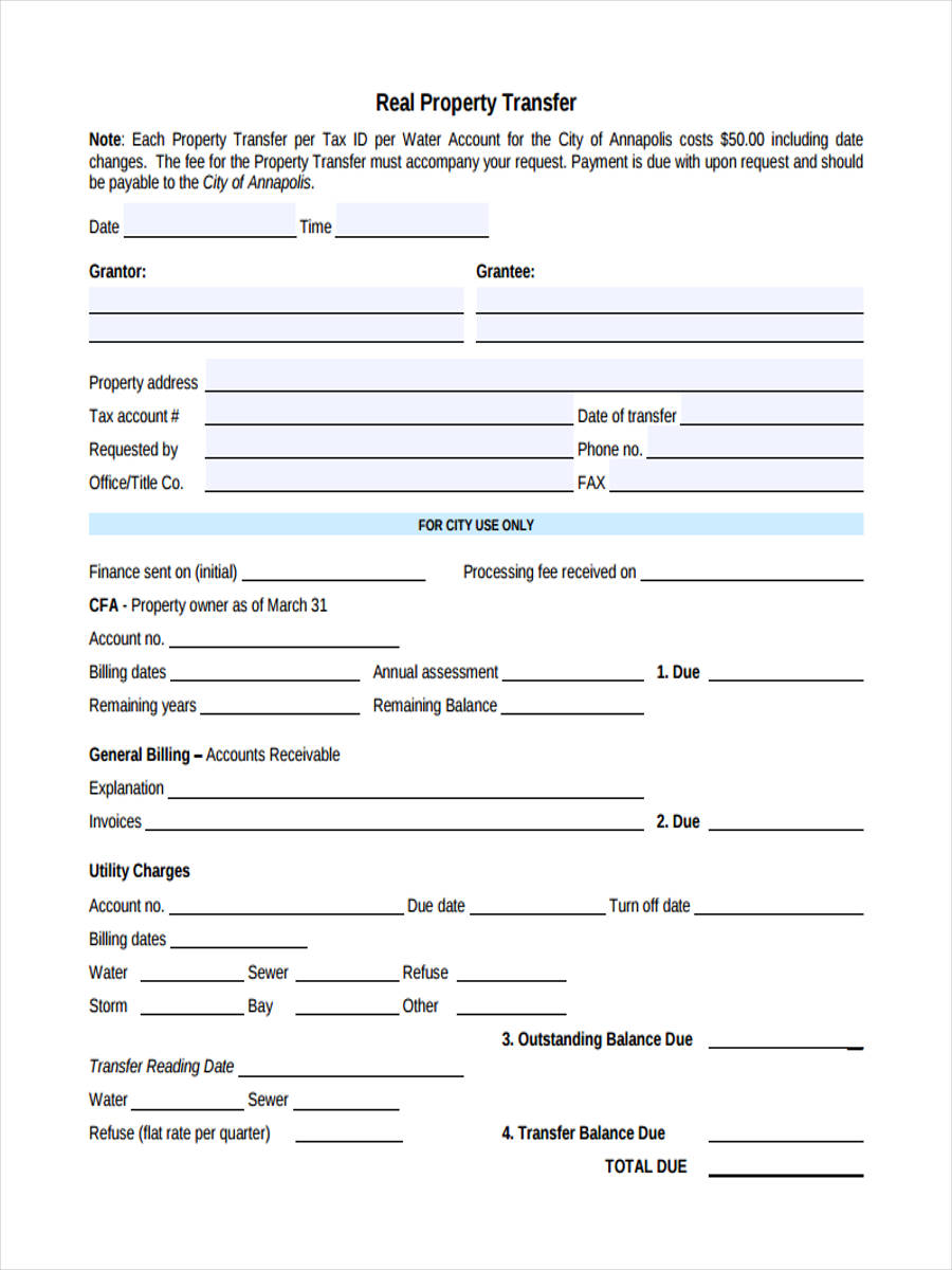 real estate conveyance form