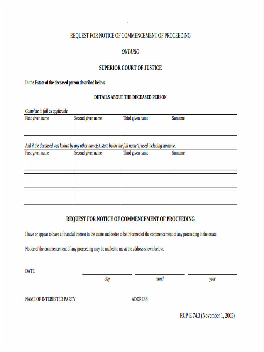 FREE 6+ Notice of Commencement Forms in MS Word PDF Excel
