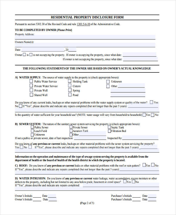 FREE 10+ Sample Disclosure Statement Forms in MS Word PDF