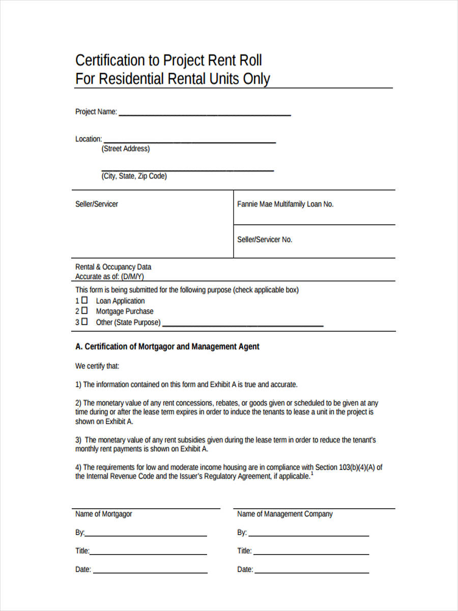 Residential Rent Roll Example FREE 22+ Rent Roll Form Samples, PDF, MS Word, Google Docs, Excel
