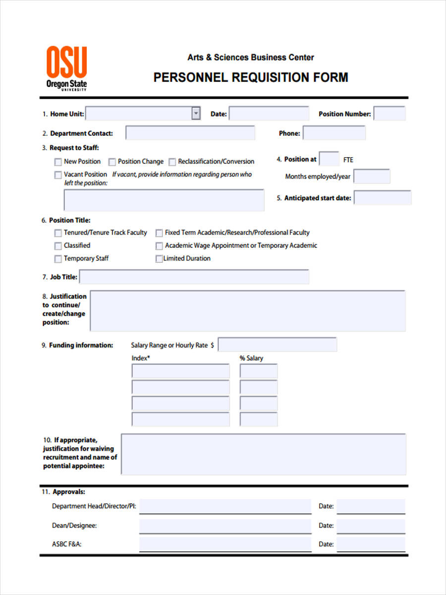 revised personnel form