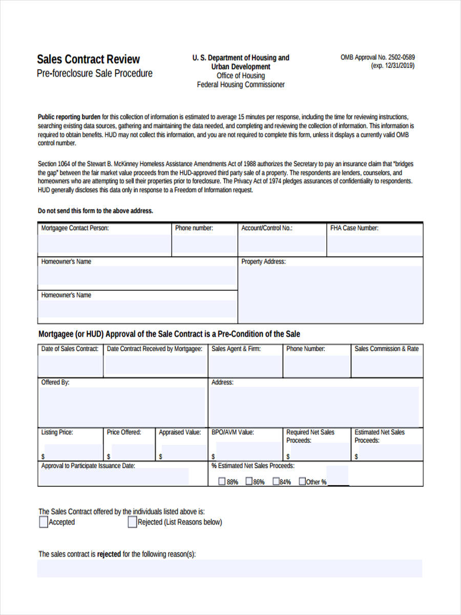sales contract form
