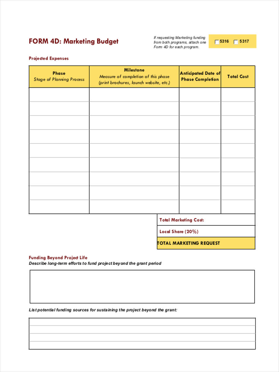 FREE 5+ Marketing Budget Forms in PDF | Excel