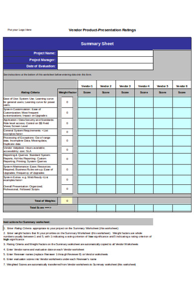 sample presentation evaluation form
