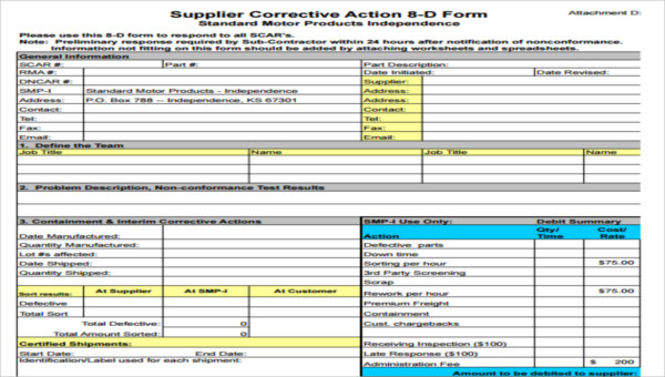 Free 7 Sample Preventive Action Forms In Ms Word Pdf Excel