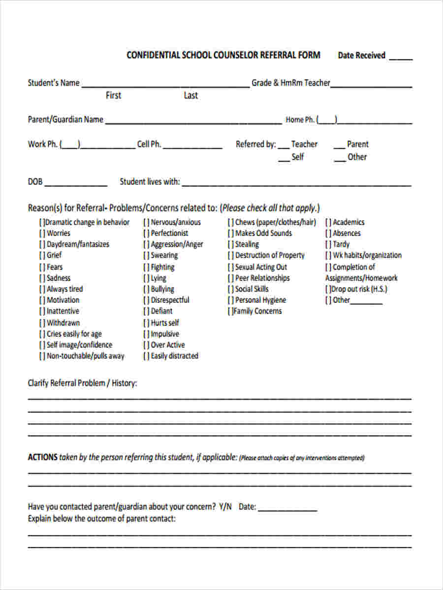 school referral form