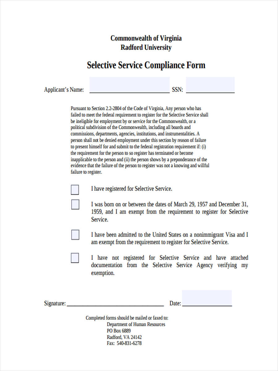 selective service compliance1