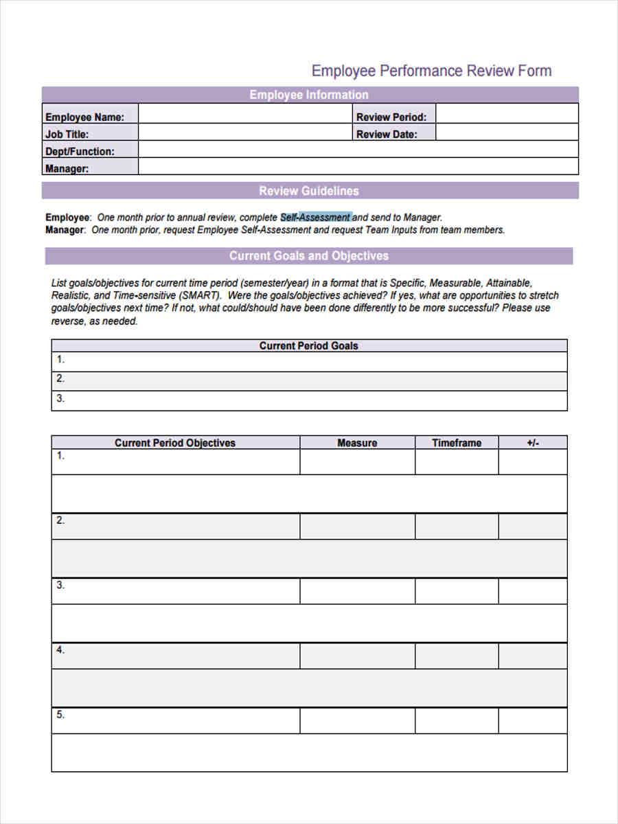 FREE 30+ Performance Review Forms in PDF