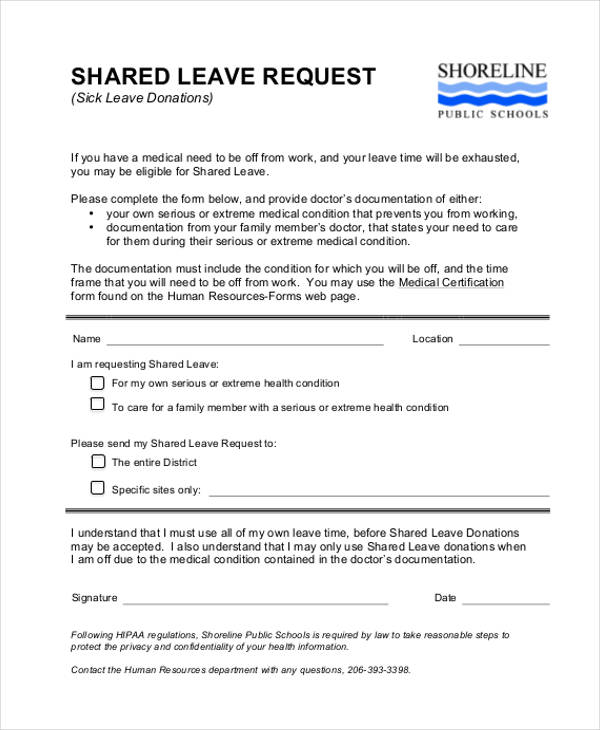 shared leave request