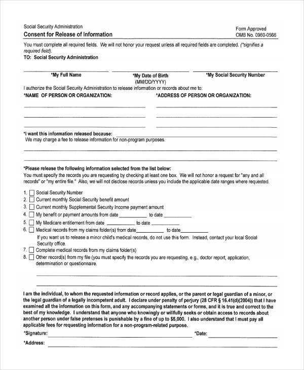 FREE 24+ General Release of Information Forms in PDF Ms Word