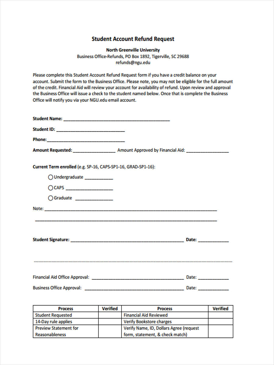 FREE 10 Refund Request Forms In PDF Ms Word Excel FREE 10 Refund Request Forms In PDF Ms Word Excel
