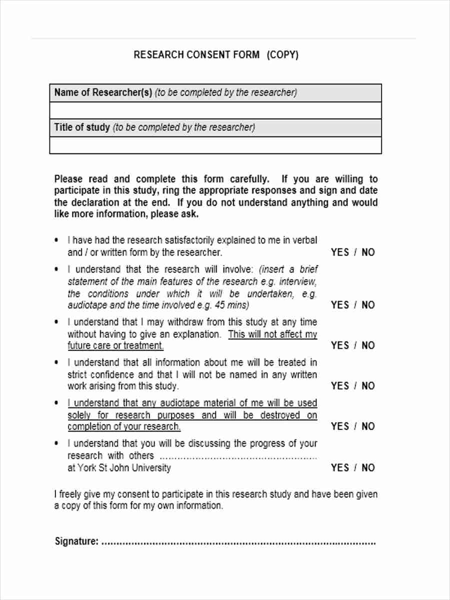 research consent form uk