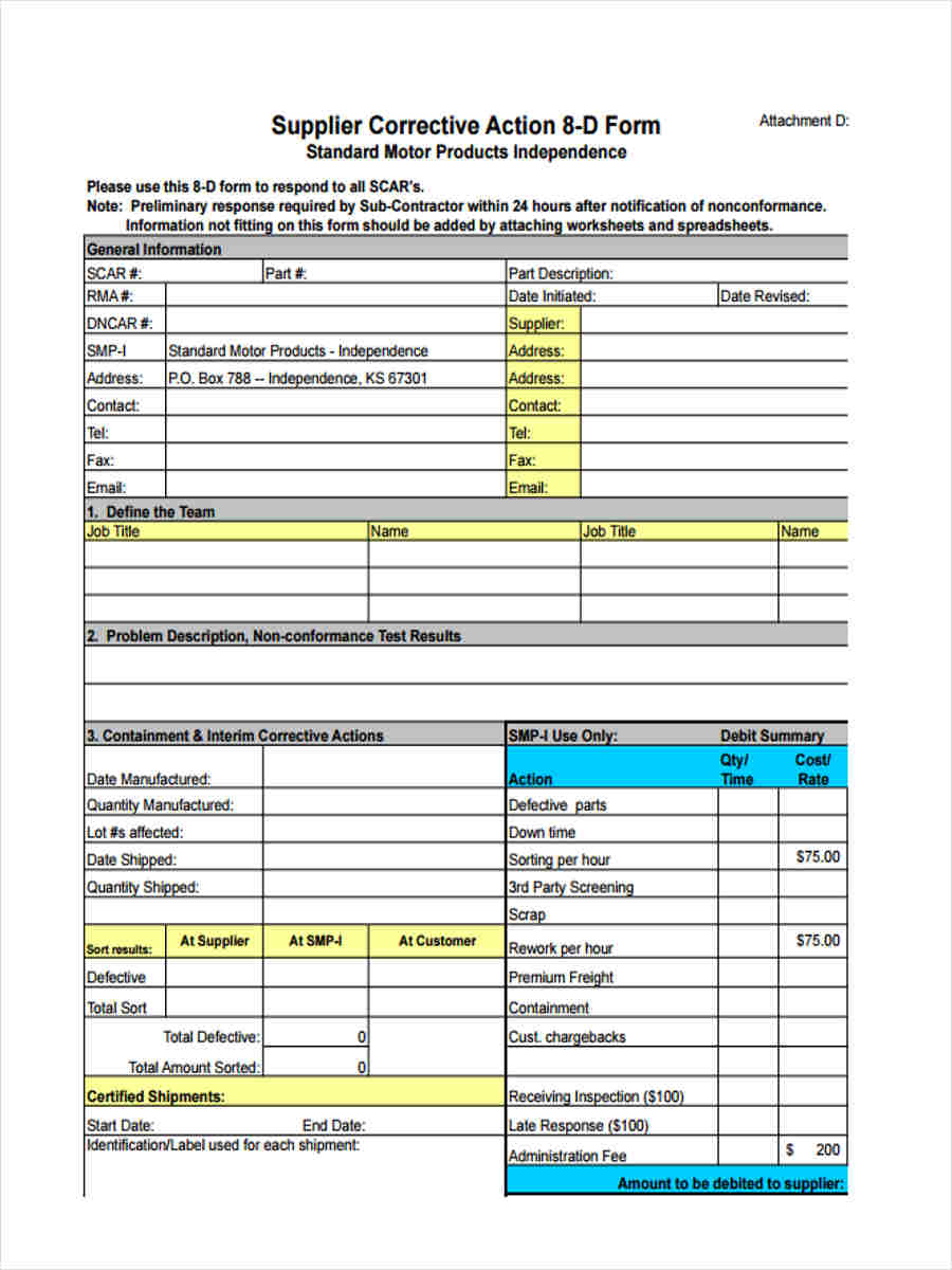 FREE 7 Sample Preventive Action Forms In MS Word PDF Excel