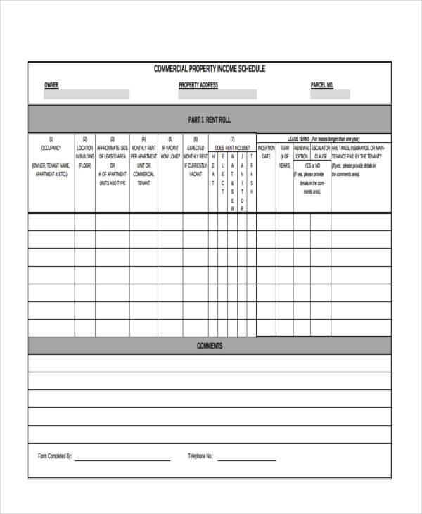 tenant rent roll