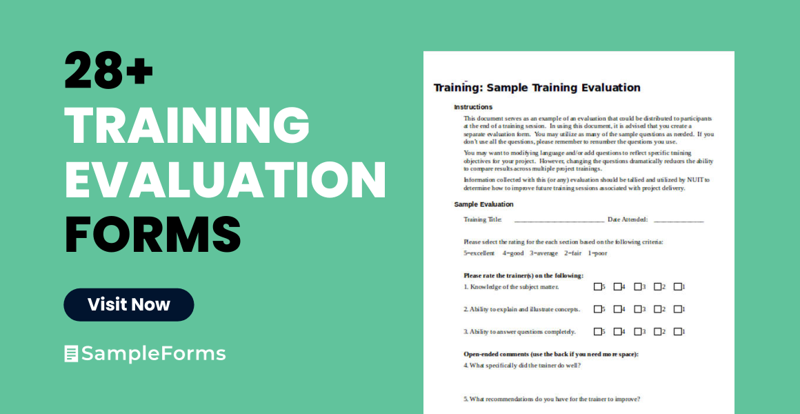 training evaluation forms