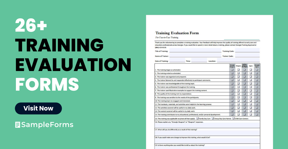 FREE 26+ Printable Training Evaluation Forms in PDF | MS Word