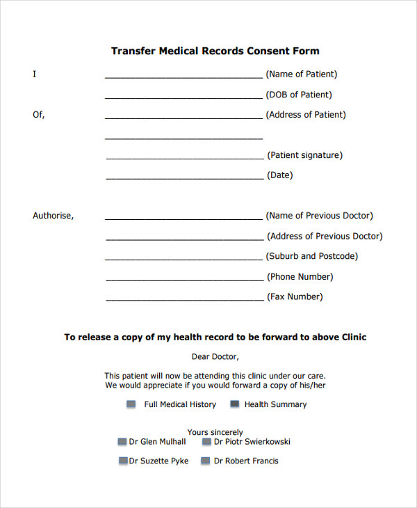 transfer of medical records