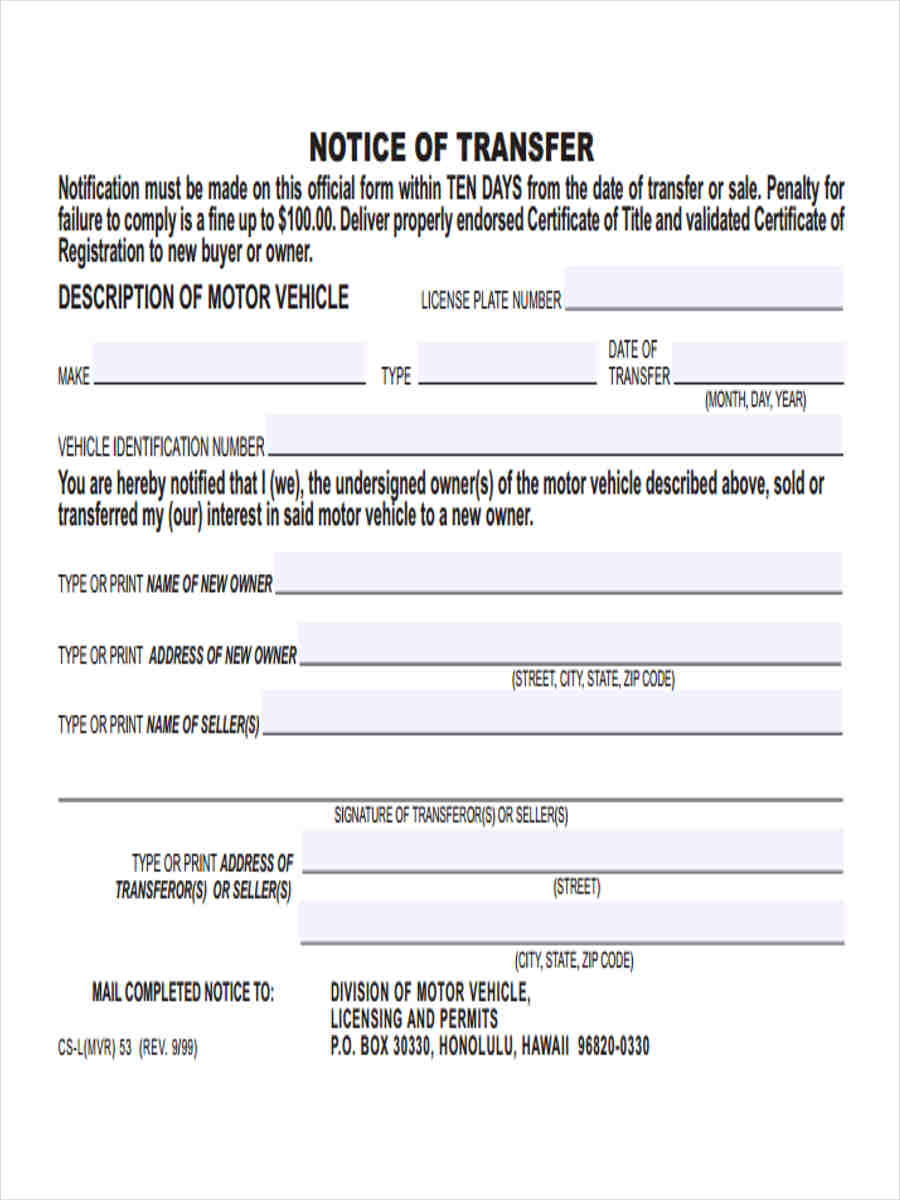 transfer of registration notice form